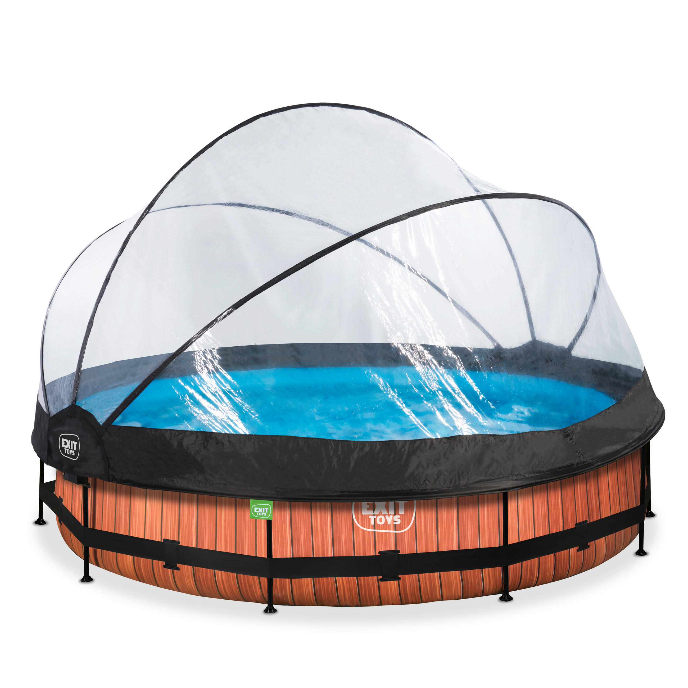 POOL SET 360/76 cm  - brun, Klassisk, plast (360/76cm) - EXIT Toys