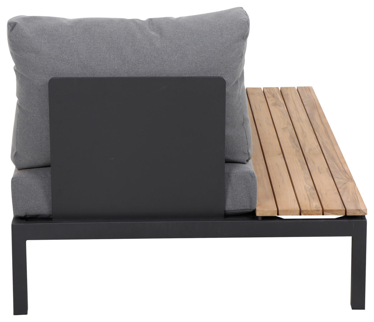 LOUNGEGARNITUR Teakholz massiv Aluminium  - Anthrazit/Grau, KONVENTIONELL, Holz/Kunststoff - Siena Garden