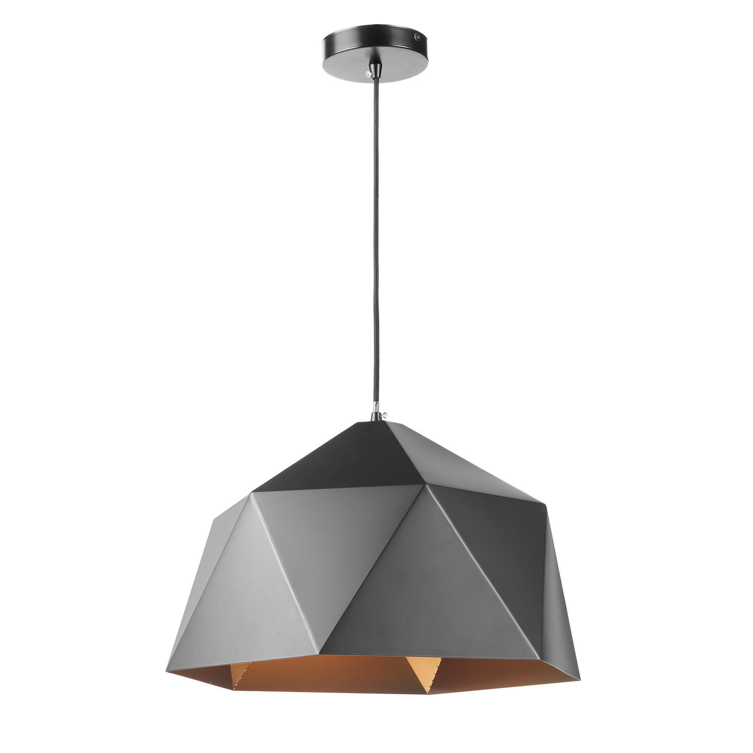 HÄNGELEUCHTE 46/120 cm   - Goldfarben/Schwarz, Design, Metall (46/120cm)