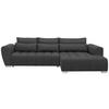 HÖRNSOFFA i vävt tyg mörkgrå  - mörkgrå/silver, Modern, textil/plast (304/218cm) - Livetastic