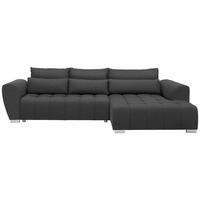 HÖRNSOFFA i vävt tyg mörkgrå  - mörkgrå/silver, Modern, textil/plast (304/218cm) - Livetastic