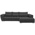 ECKSOFA  in Webstoff Dunkelgrau  304/218 cm  - Dunkelgrau/Silberfarben, MODERN, Kunststoff/Textil (304/218cm) - Carryhome