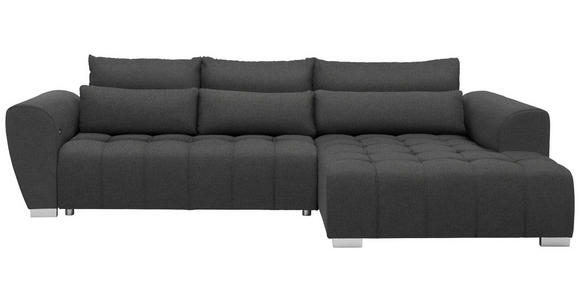 ECKSOFA  in Webstoff Dunkelgrau  304/218 cm  - Dunkelgrau/Silberfarben, MODERN, Kunststoff/Textil (304/218cm) - Carryhome