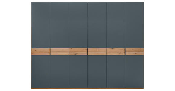 DREHTÜRENSCHRANK 299,2/229,4/59,5 cm,  in Blau, Eichefarben, 6-türig  - Blau/Eichefarben, Design, Holzwerkstoff/Metall (299,2/229,4/59,5cm) - Dieter Knoll