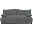 BOXSPRINGSOFA in Chenille Dunkelgrün  - Dunkelgrün/Schwarz, MODERN, Kunststoff/Textil (210/72/105cm) - Cantus