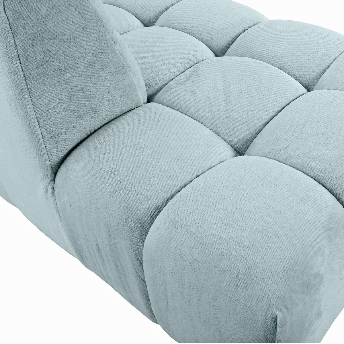 HÖRNSOFFA i plysch mintgrön  - mintgrön/svart, Klassisk, textil/plast (282/155cm) - MID.YOU