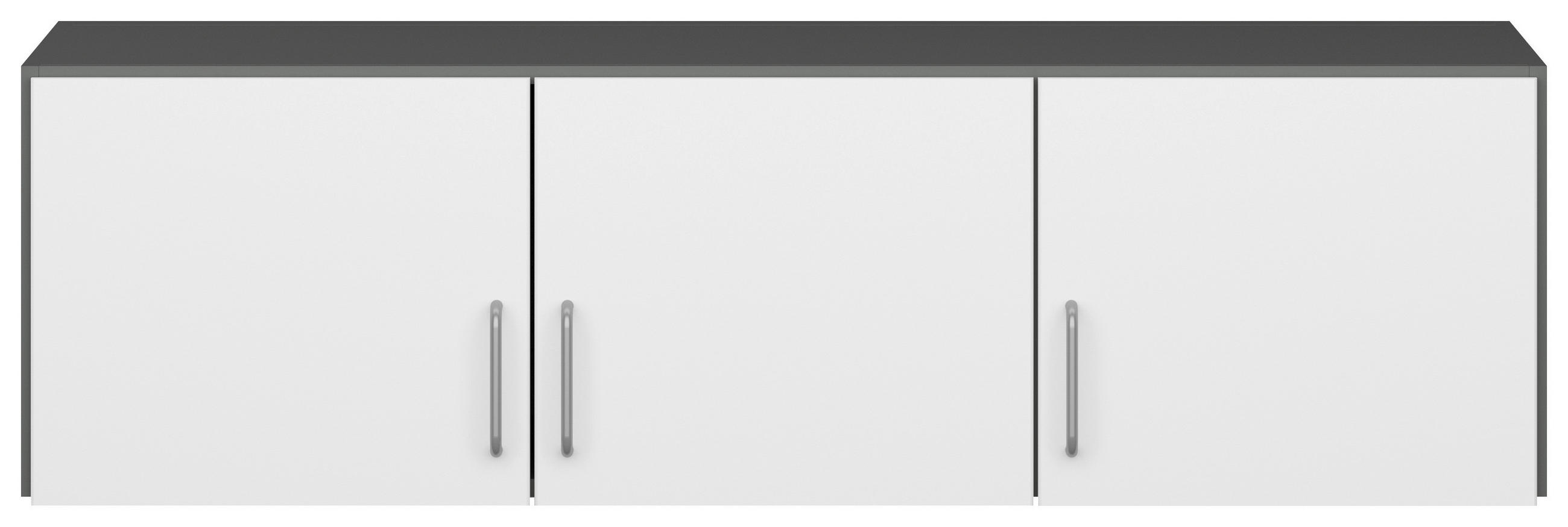 AUFSATZSCHRANK 136/39/54 cm  in  - Alufarben/Weiß, KONVENTIONELL, Holzwerkstoff/Metall (136/39/54cm) - Rauch Möbel