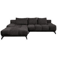 ECKSOFA Anthrazit Chenille  - Anthrazit/Schwarz, MODERN, Textil/Metall (182/290cm) - Hom`in