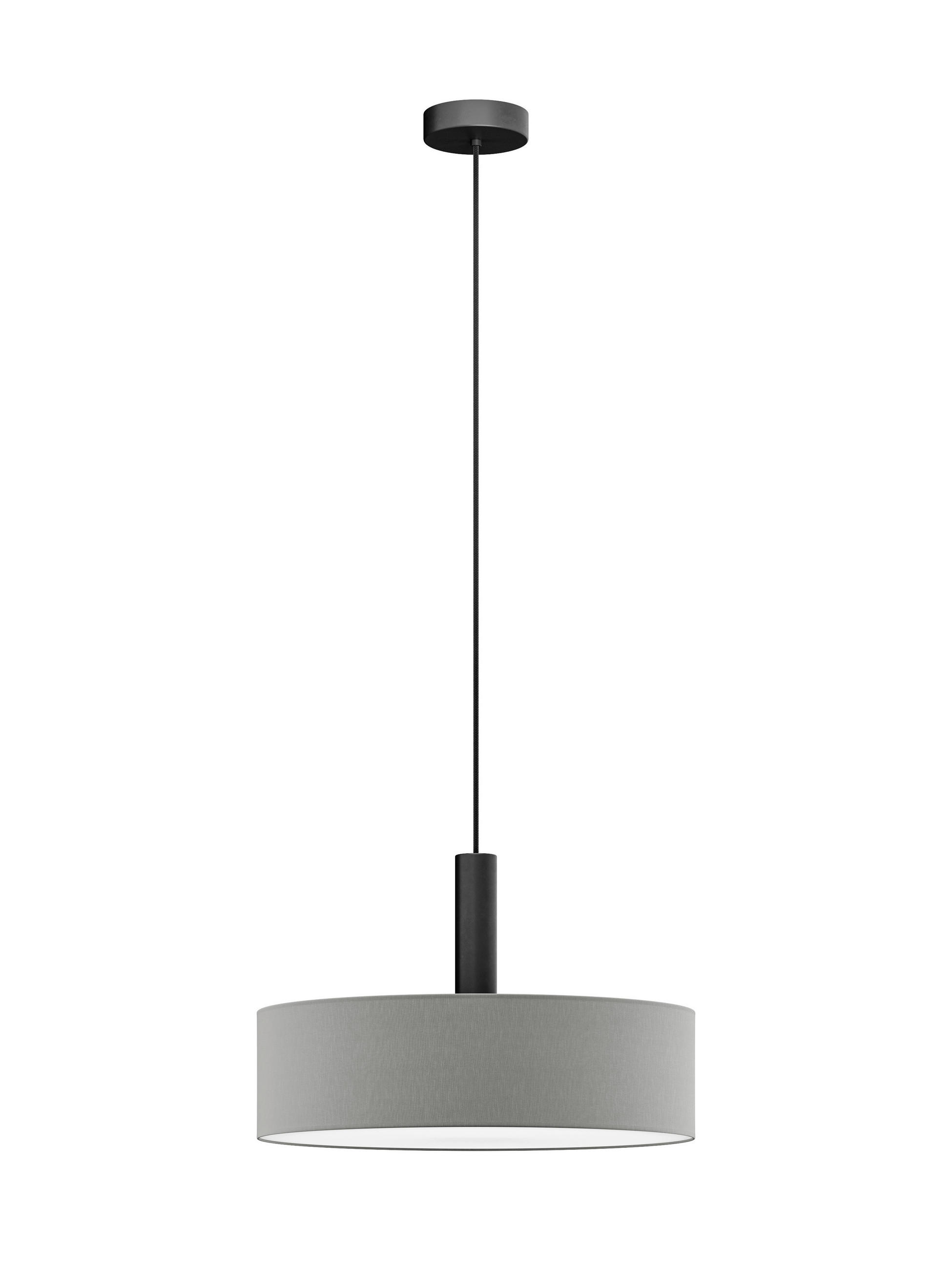 FÜGGŐLÁMPA 50/115 cm  - ezüstszínű, Basics, műanyag/textil (50/115cm)