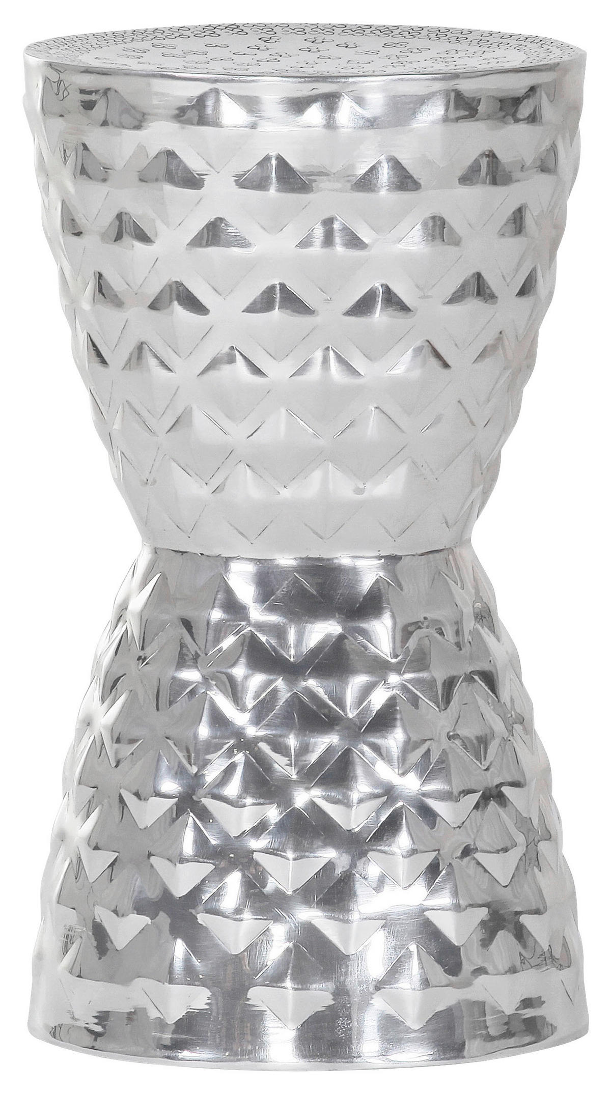 BEISTELLTISCH in Metall 29/29/51 cm  - Alufarben, Design, Metall (29/29/51cm)