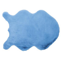 UMĚLÁ KOŽEŠINA, 55/80 cm, modrá - modrá, Basics, textil (55/80cm)