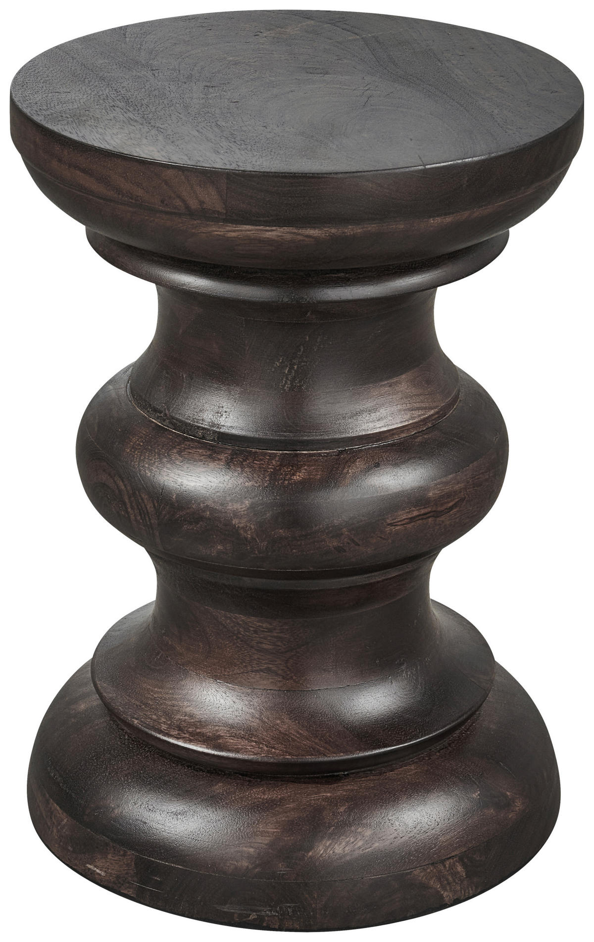 BEISTELLTISCH 30/30/42 cm Jonah Mangoholz Dunkelbraun rund  - Dunkelbraun, Design, Holz (30/30/42cm) - Livetastic