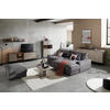 ECKSOFA Cord Dunkelgrau  - Dunkelgrau/Schwarz, Modern, Kunststoff/Textil (300/180cm) - Carryhome