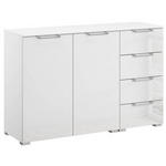 SIDEBOARD 120/81/42 cm  - Klar/Silberfarben, Design, Glas/Holzwerkstoff (120/81/42cm) - Novel