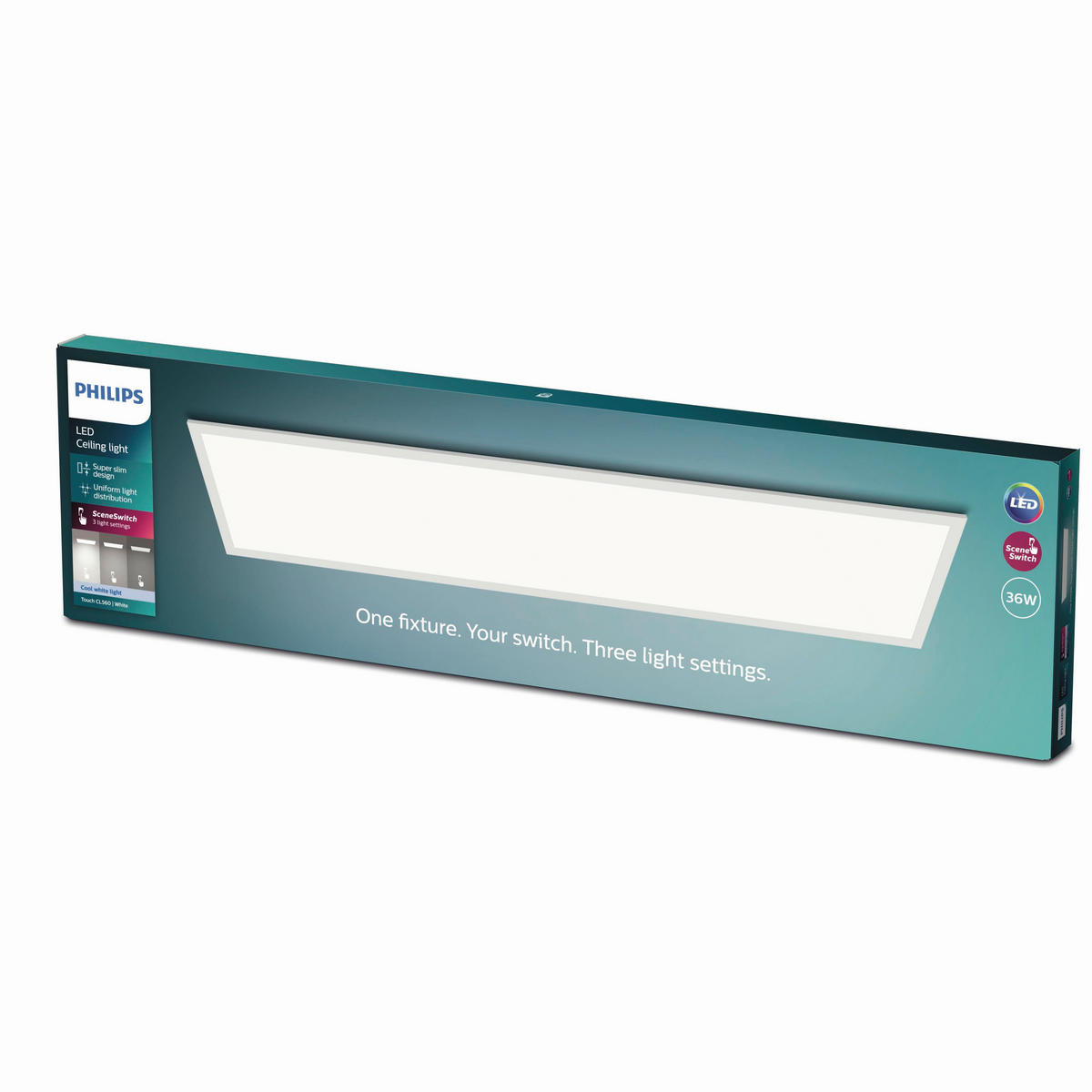 LED-PANEEL Touch Ceiling CL560 30/4,2/120 cm   - Weiß, Basics, Kunststoff (30/4,2/120cm) - Philips