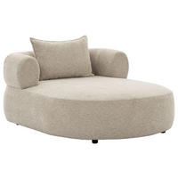 XXL-SESSEL Chenille Beige    - Beige/Schwarz, Design, Kunststoff/Textil (122/76/156cm) - Livetastic