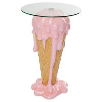 BEISTELLTISCH 48/48/72 cm Braun, Hellrosa, Beige rund  - Hellrosa/Beige, Design, Glas/Kunststoff (48/48/72cm) - Kare-Design