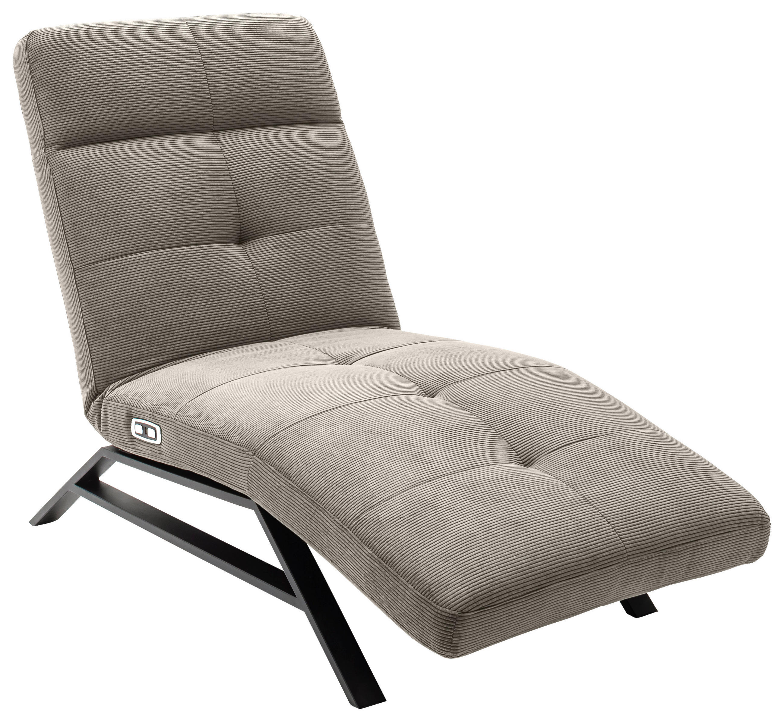 RELAXLIEGE Cord Sandfarben  - Sandfarben/Schwarz, Design, Textil/Metall (80/54-113/158-198cm) - Pure Home Lifestyle