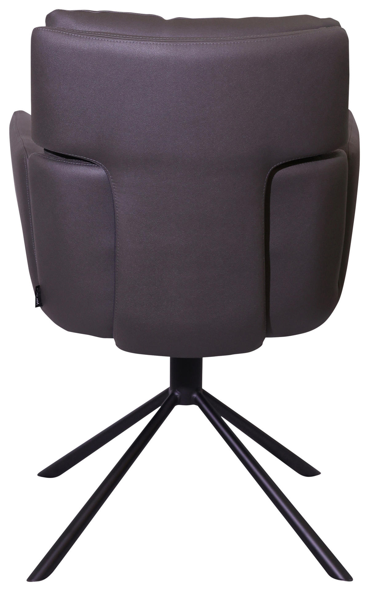 STOL MED ARMSTÖD järn mikrofiber  - grå/svart, Design, metall/textil (60/92/67cm) - Novel