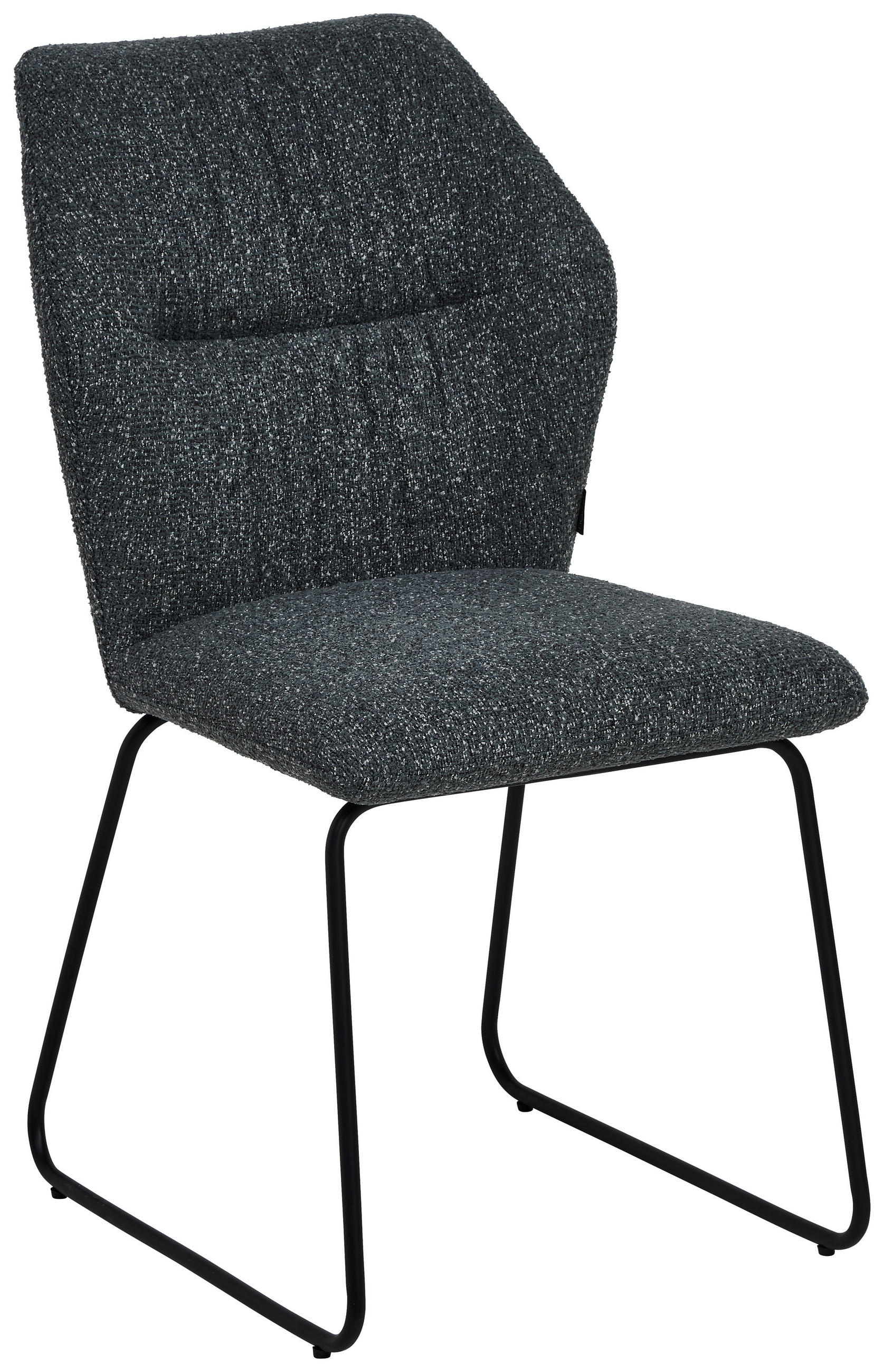 SCAUN in metal, textil gri  - negru/gri, Design, metal/textil (49/89,5/65cm) - Novel