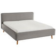 POLSTERBETT Grau 160/200 cm  - Eichefarben/Grau, Design, Holz/Textil (160/200cm) - Xora