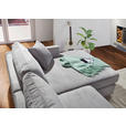 ECKSOFA  in Cord Hellgrau  234/170 cm  - Hellgrau/Schwarz, KONVENTIONELL, Kunststoff/Textil (234/170cm) - Carryhome