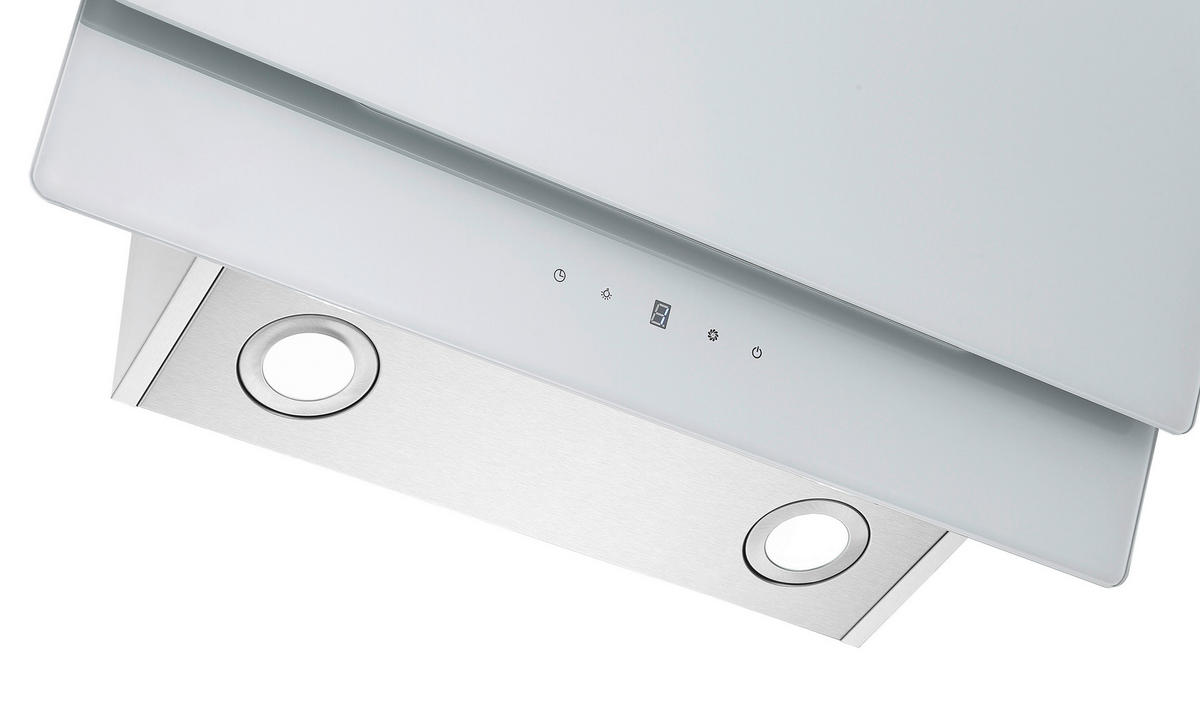 DUNSTABZUGSHAUBE CH77060WA  - Weiß, Trend, Glas/Metall (60/74,3-112,3/31,3cm) - Respekta