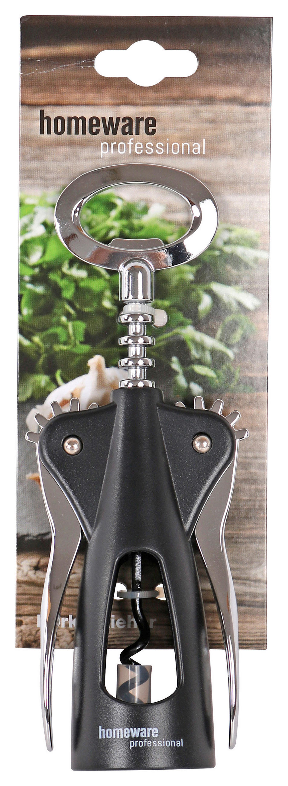 KORKENZIEHER - Silberfarben/Schwarz, Basics, Kunststoff/Metall (20cm) - Homeware Profession.