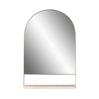 WANDSPIEGEL 43,5/69/10 cm  - Goldfarben/Weiß, Trend, Glas/Stein (43,5/69/10cm) - Kayoom