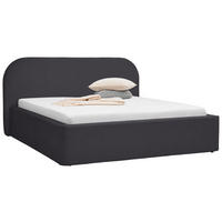 POLSTERBETT 160/200 cm  Anthrazit  - Anthrazit/Schwarz, Design, Textil (160/200cm) - Boxxx