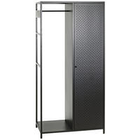GARDEROBE  in 80/170/45 cm  - Schwarz, Design, Metall (80/170/45cm)