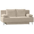 SCHLAFSOFA Spicy in Cord Hellbraun  - Hellbraun, MODERN, Textil/Metall (193/85/88cm) - Novel