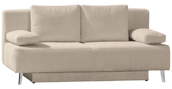 SCHLAFSOFA Spicy in Cord Hellbraun  - Hellbraun, MODERN, Textil/Metall (193/85/88cm) - Novel