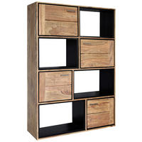 REGÁL NA ŠANÓNY, indický palisander, farba indického palisandra, 120/175/40 cm - farba indického palisandra, Lifestyle, kov/drevo (120/175/40cm) - Livetastic