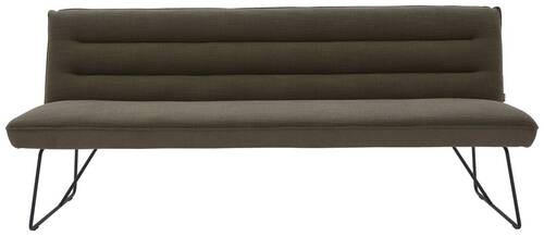 SITZBANK 218/89/68 cm Flachgewebe Braun, Schwarz  - Schwarz/Braun, Design, Textil/Metall (218/89/68cm) - Dieter Knoll