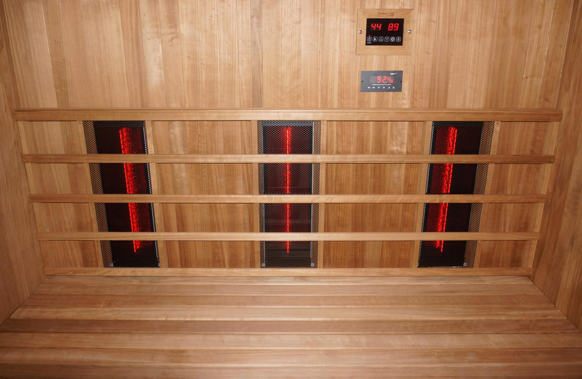 SAUNA für 4-5 Personen Kotka  - Naturfarben, KONVENTIONELL, Holz (200/150/190cm) - Sanotechnik