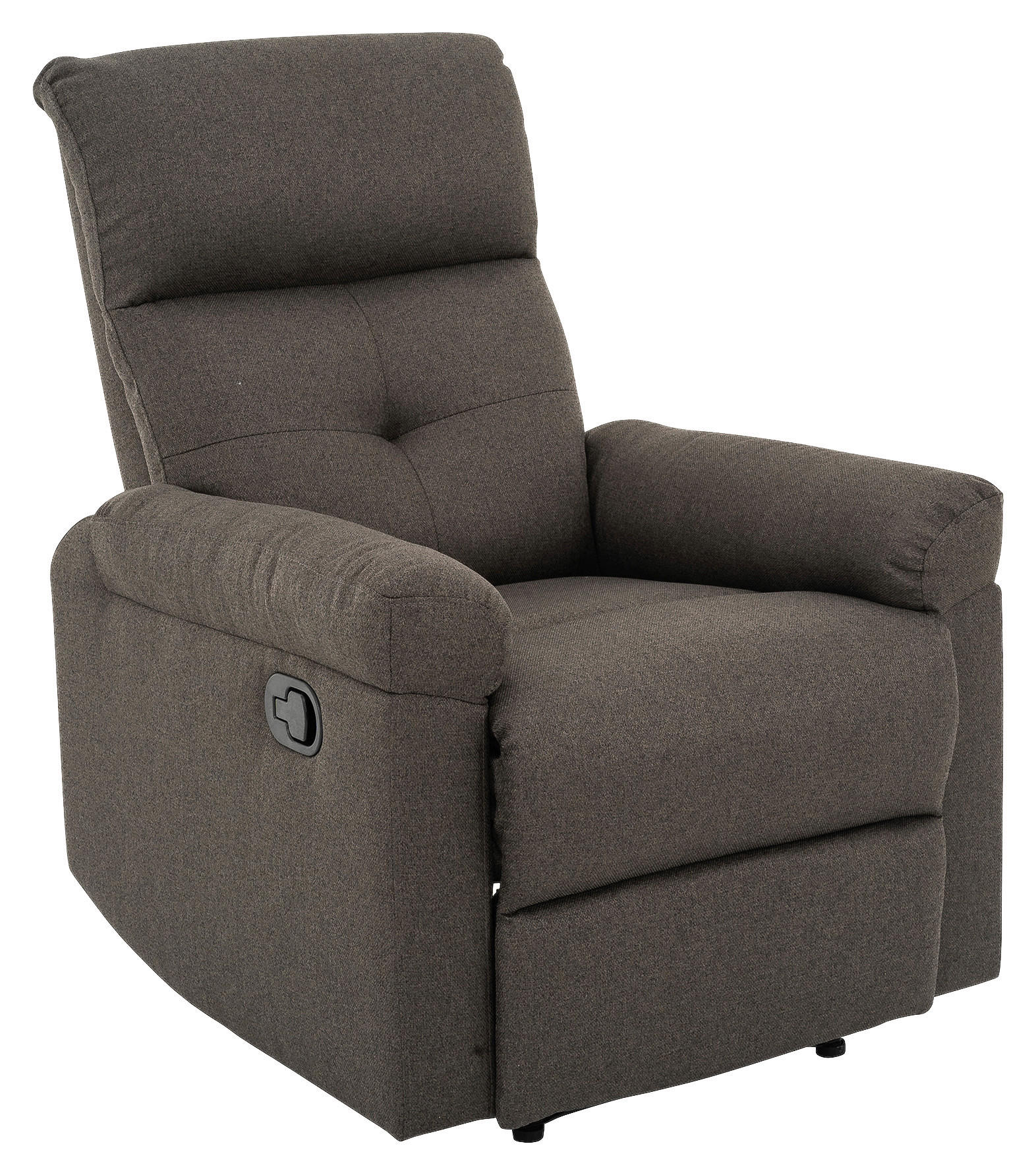 SITZGARNITUR Webstoff Graubraun  - Graubraun/Schwarz, KONVENTIONELL, Kunststoff/Textil - P & B