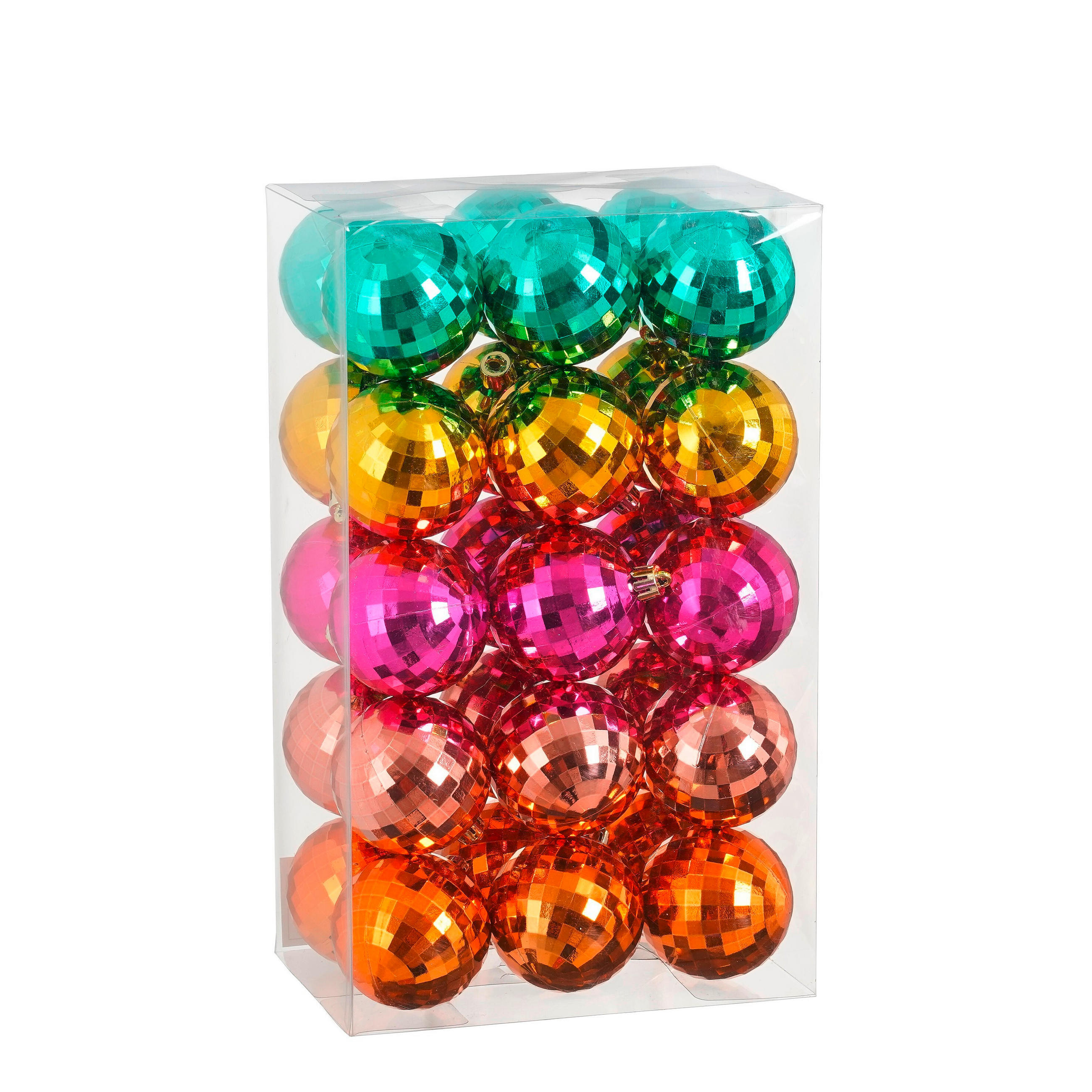 VIANOČNÁ GUĽA   - viacfarebná, Basics, plast (6/6/6cm)
