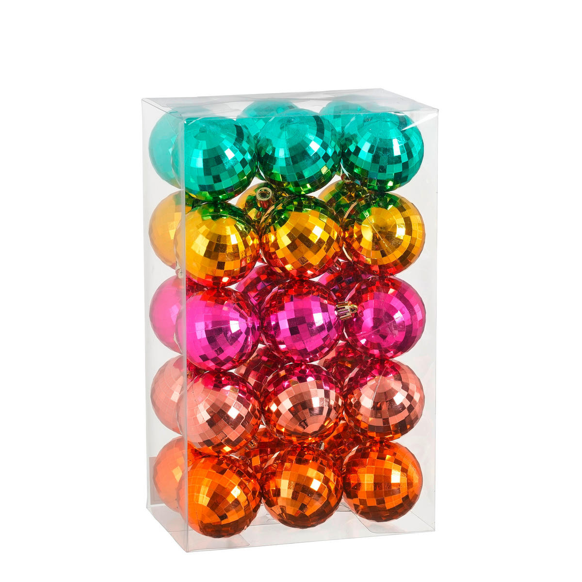 BAŇKA NA VÁNOČNÍ STROMEČEK   - vícebarevná, Basics, plast (6/6/6cm)