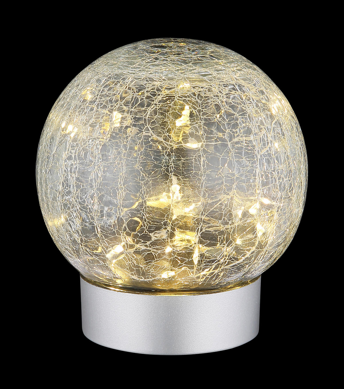 PUNJIVA STONA LAMPA - prozirna/srebrna, Osnovno, staklo/plastika (12/13,5cm)
