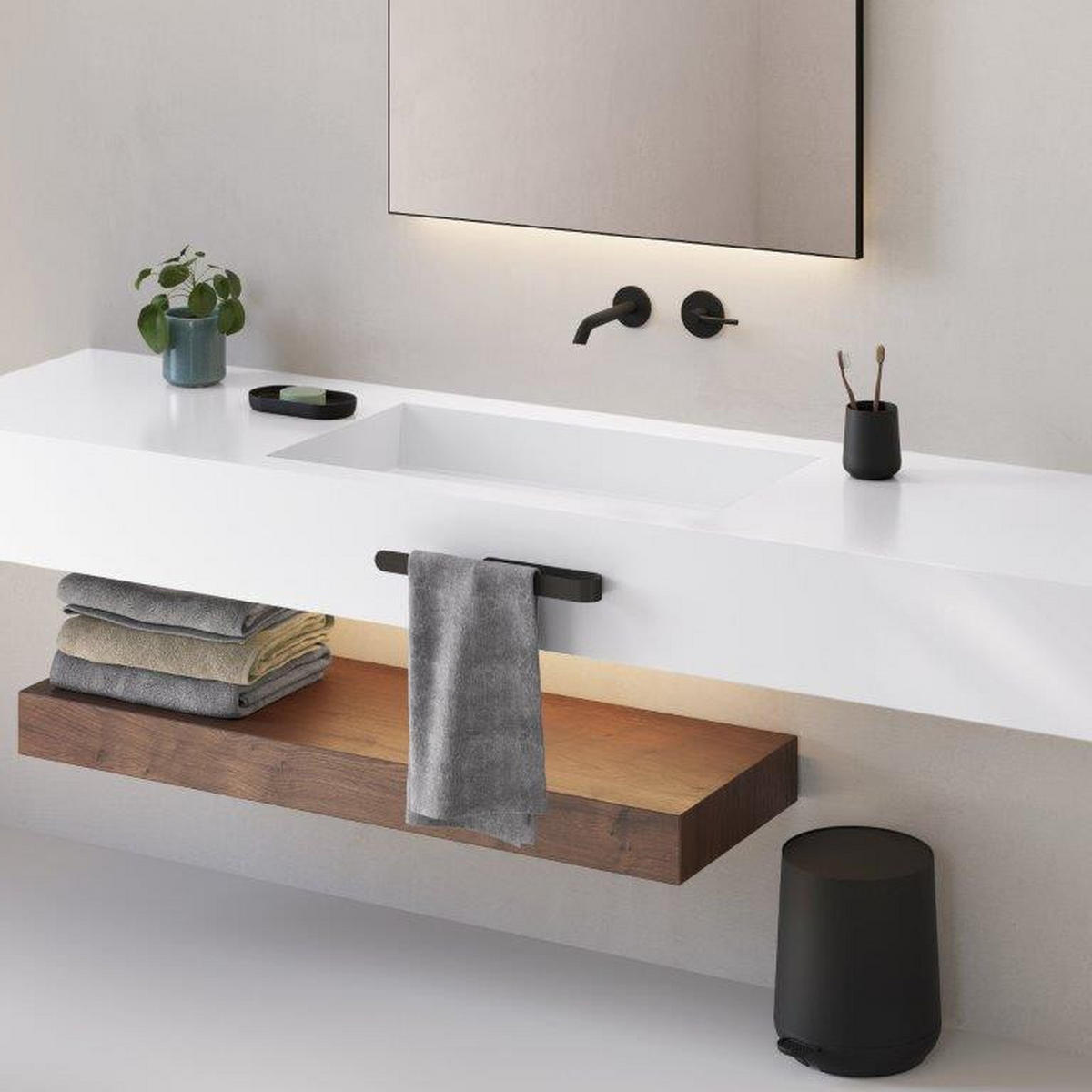 DRŽAČ ZA PEŠKIR  crna  - crna, Osnovno, metal (35cm) - Smedbo