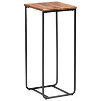 BLUMENSTÄNDER Metall, Holzwerkstoff  - Schwarz/Braun, Trend, Holzwerkstoff/Metall (30/30/70cm) - Carryhome
