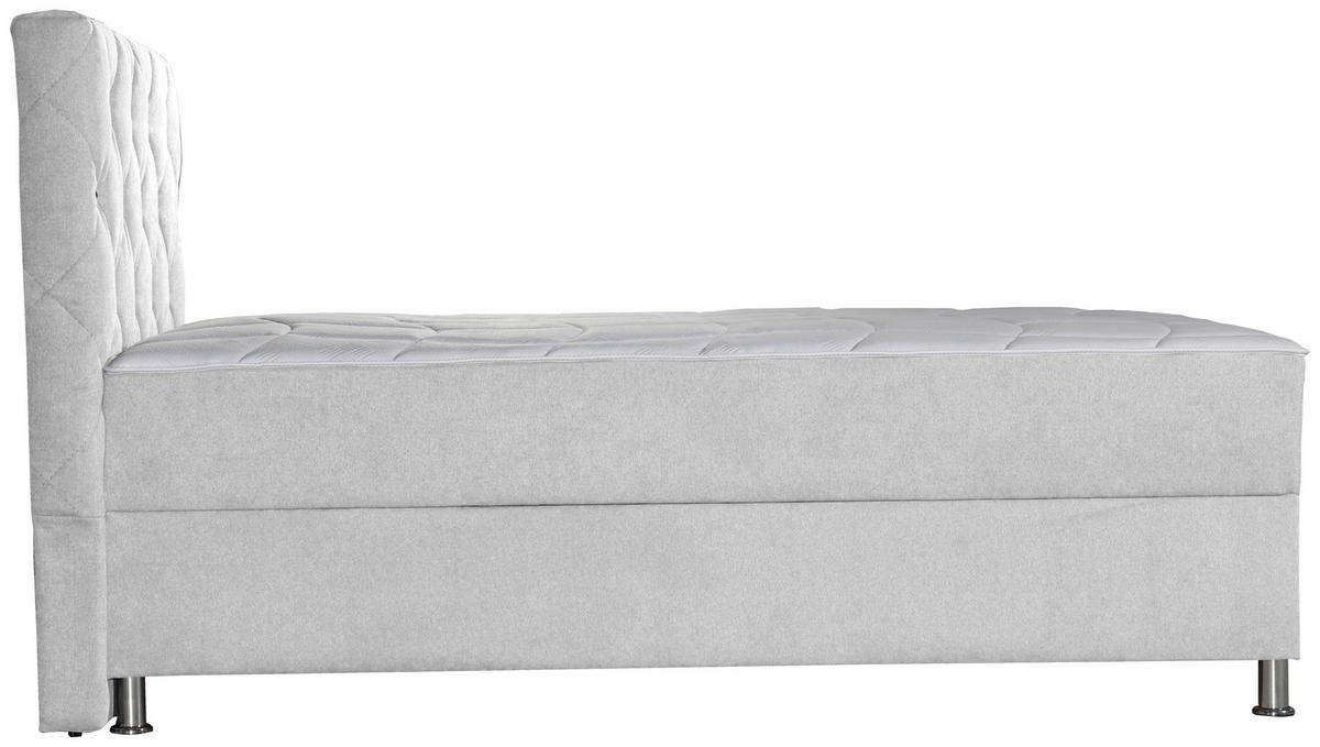 BOXBETT 120/200 cm  in Naturfarben  - Chromfarben/Naturfarben, Design, Kunststoff/Textil (120/200cm) - Boxxx