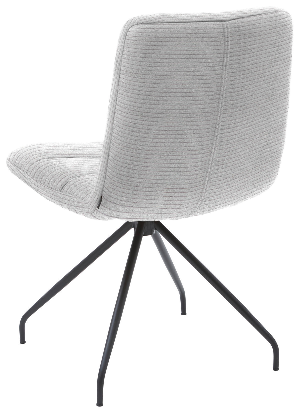 STUHL  in Cord Textil  - Schwarz/Grau, Design, Textil/Metall (52/88/66cm) - Dieter Knoll