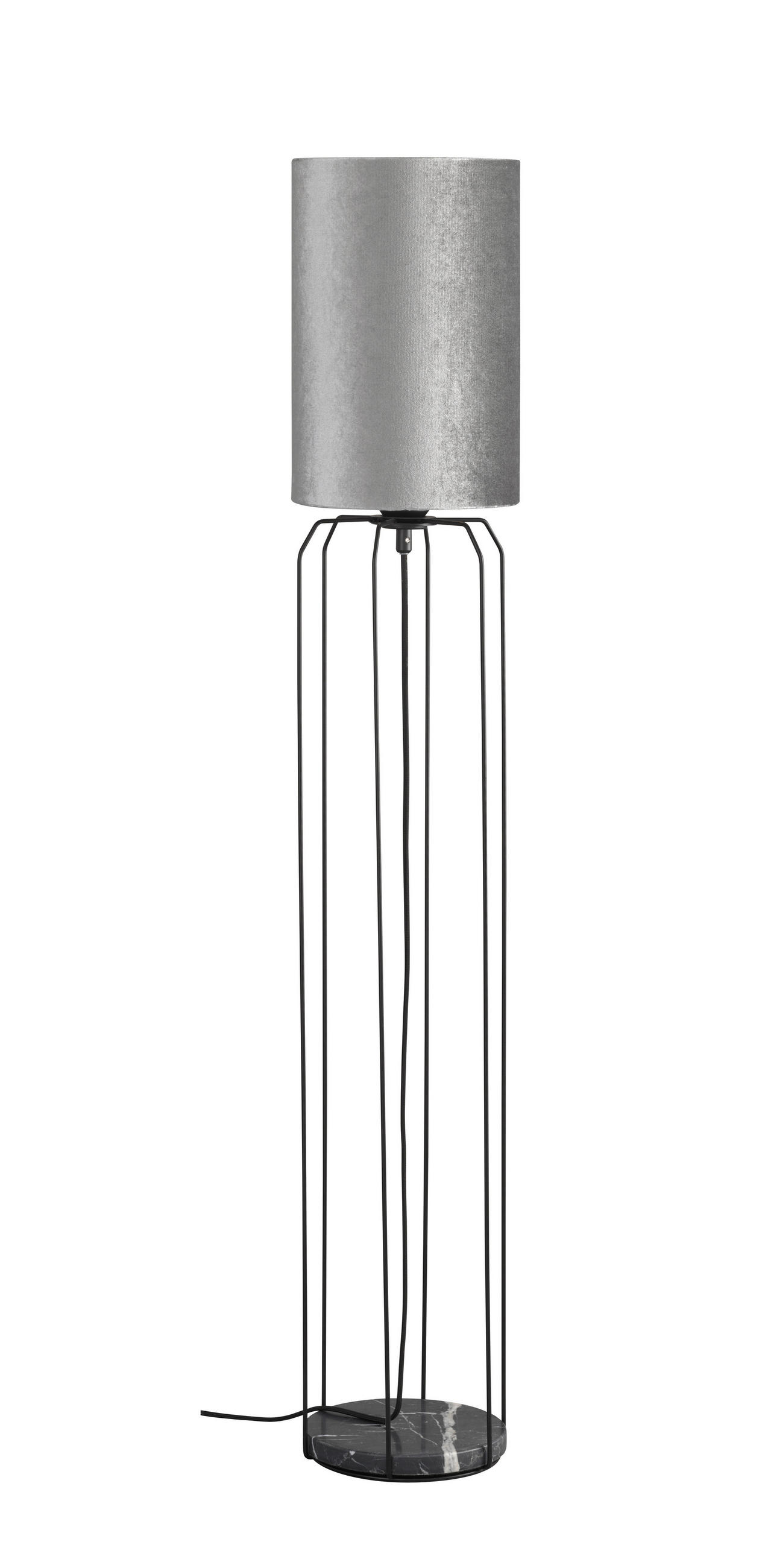 STEHLEUCHTE 20/114 cm    - Silberfarben/Schwarz, Design, Kunststoff/Metall (20/114cm) - Schöner Wohnen