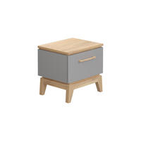 NACHTTISCH 48,2/46,5/39,6 cm  in massiv Eiche Grau, Eichefarben  - Eichefarben/Grau, Design, Holz/Holzwerkstoff (48,2/46,5/39,6cm) - Paidi