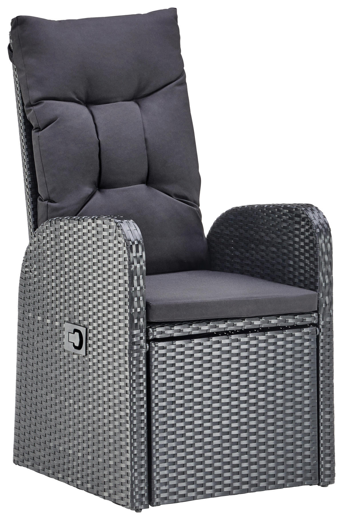 LOUNGESESSEL Schwarz Stahl  - Schwarz, MODERN, Kunststoff/Textil (57/105/73cm) - Ambia Garden