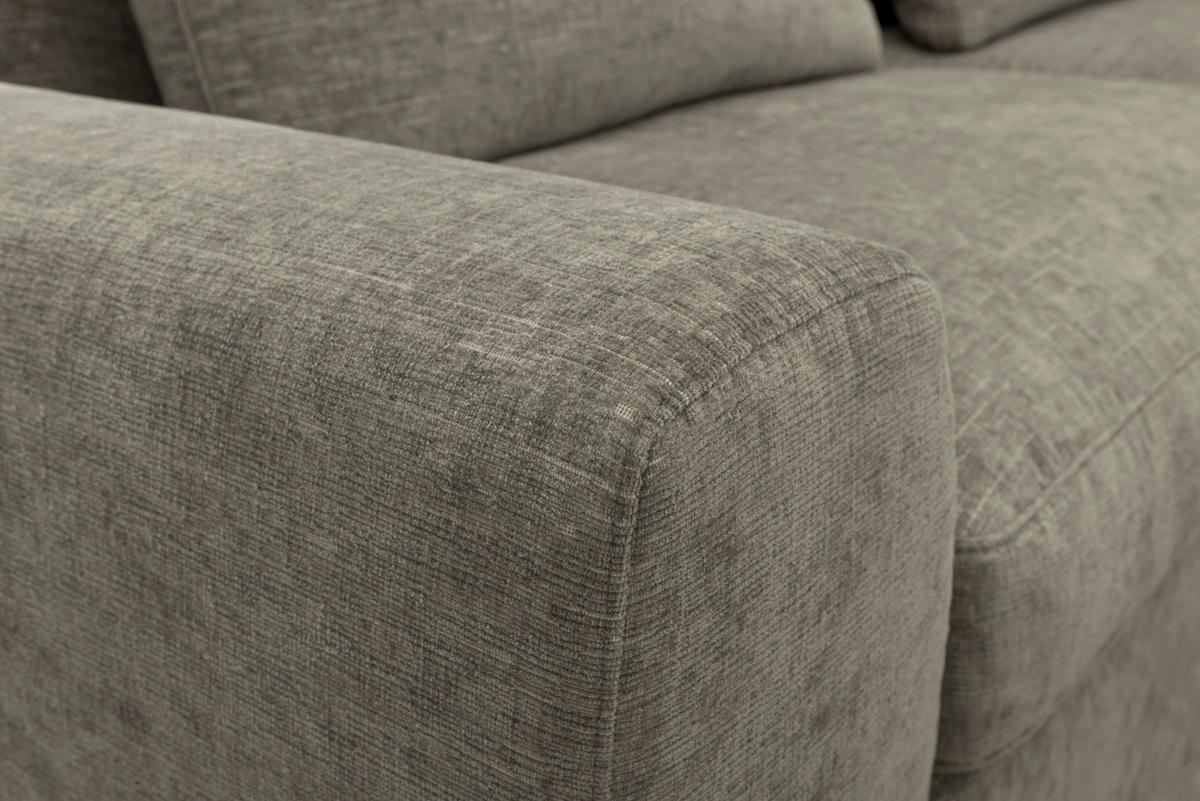 SOFFA i trä, metall, textil silver  - silver/wengefärgad, Design, metall/trä (373/85/259cm) - Welnova