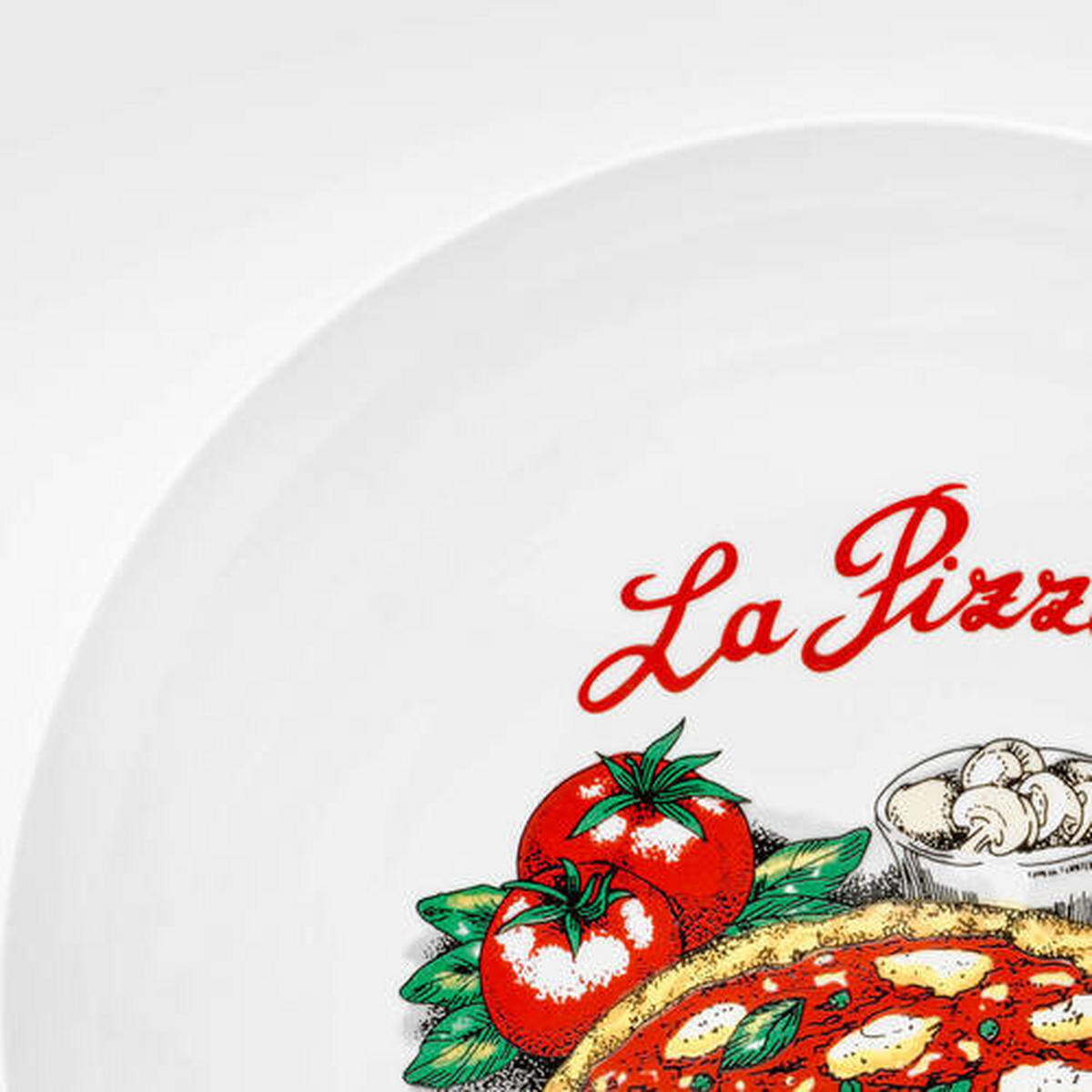 PIZZATELLER Napoli 30 cm  - Weiss/Multicolor, Konventionell, Keramik (30cm) - Van Well