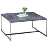 COUCHTISCH 70/70/35 cm quadratisch Anthrazit  - Anthrazit/Alufarben, Design, Keramik/Metall (70/70/35cm) - Dieter Knoll
